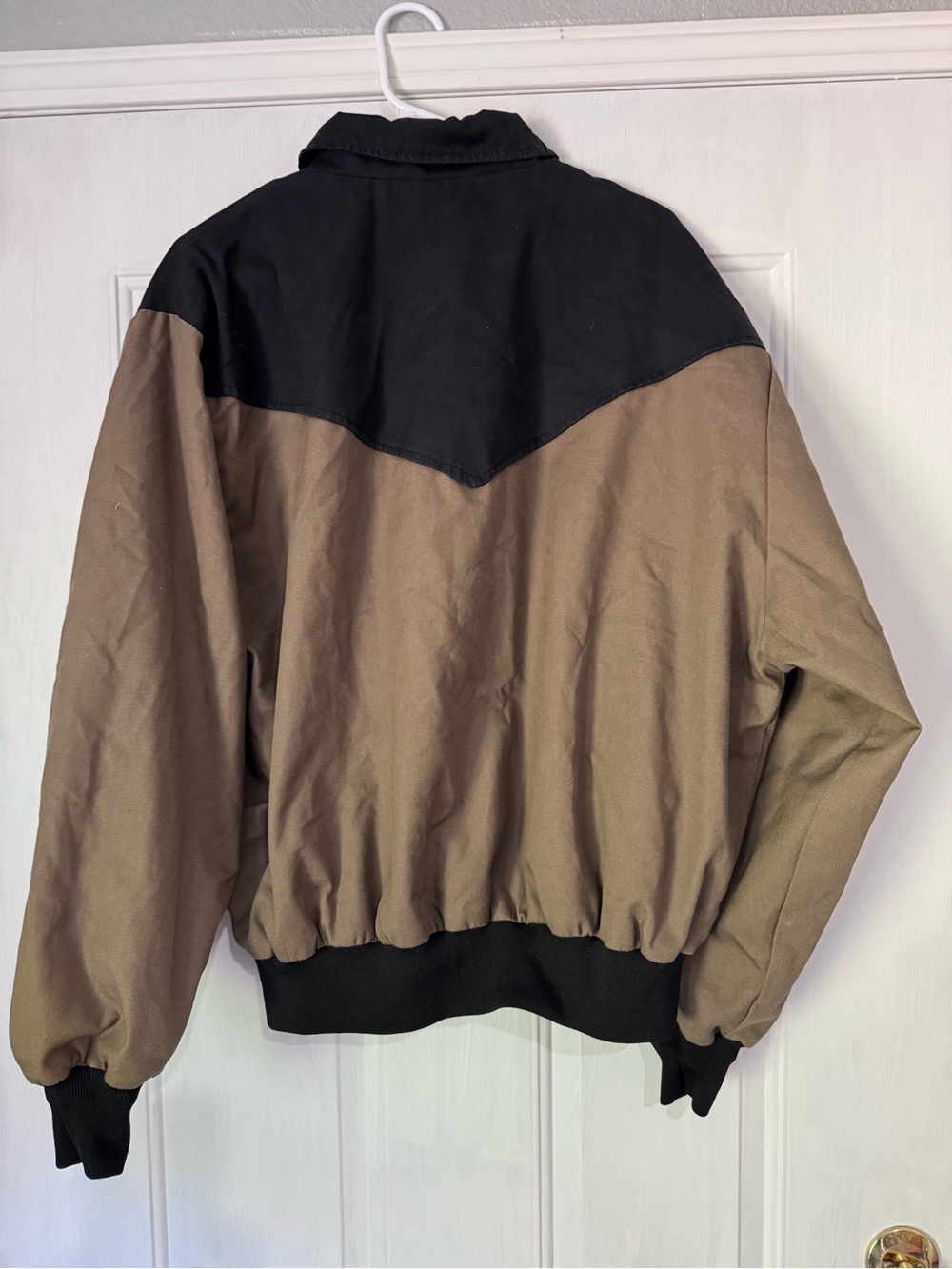 Canyon Guide Bomber Jacket Mens XL Brown Black Southwestern Canvas Workwear - Picture 3 of 4